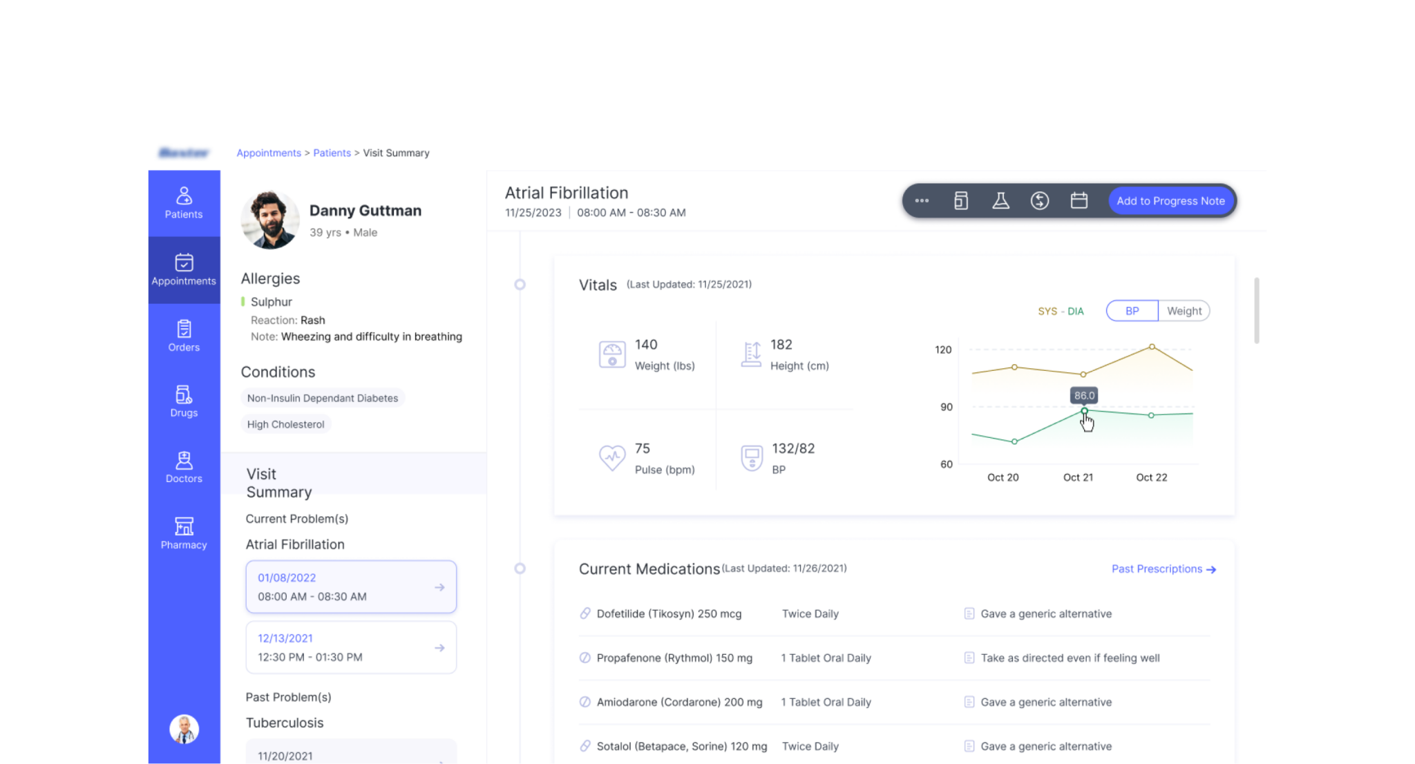 UI showing the new redesigned EHR that improves patient-provider interactions