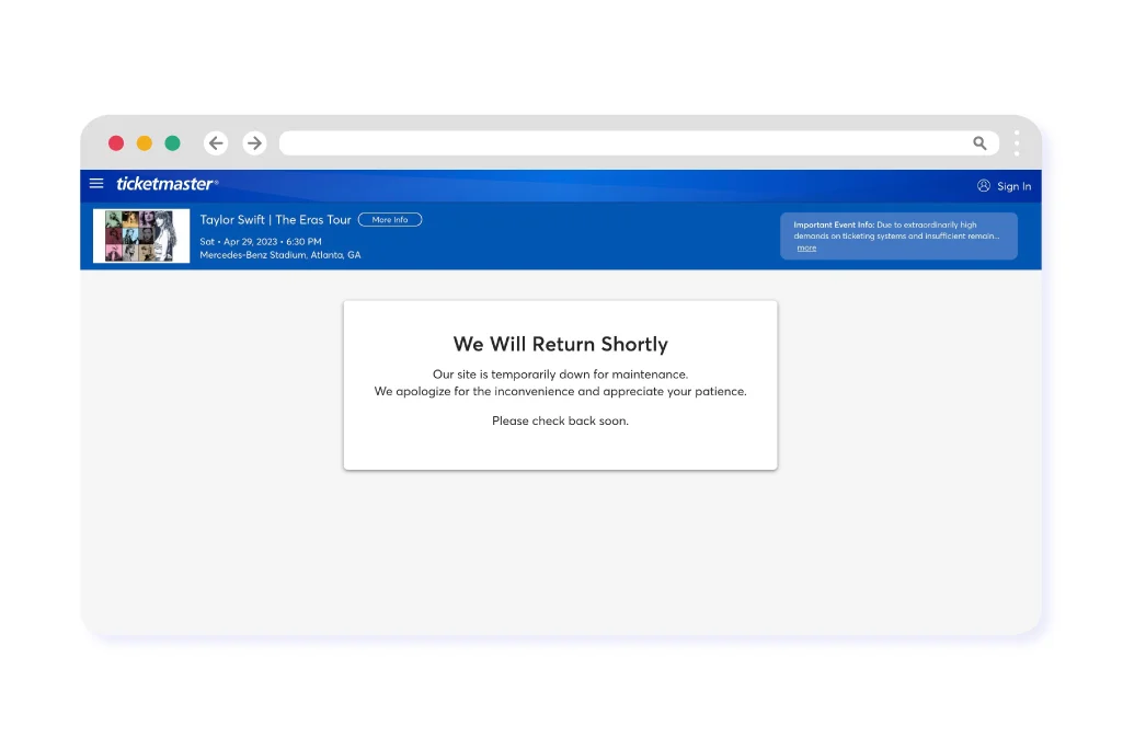 Let’s talk more about the Site Crashing Issues - UX Failure